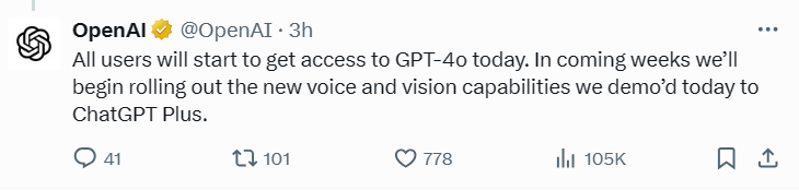 GPT-4o再颠覆！听说看更“丝滑”，还免费开放！OpenAI又抢先狙击谷歌？