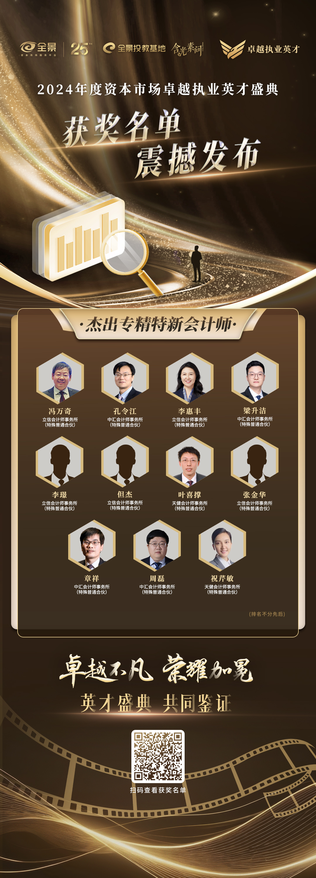 星光熠熠，72位会计师精英荣耀加冕，斩获年度卓越大奖！