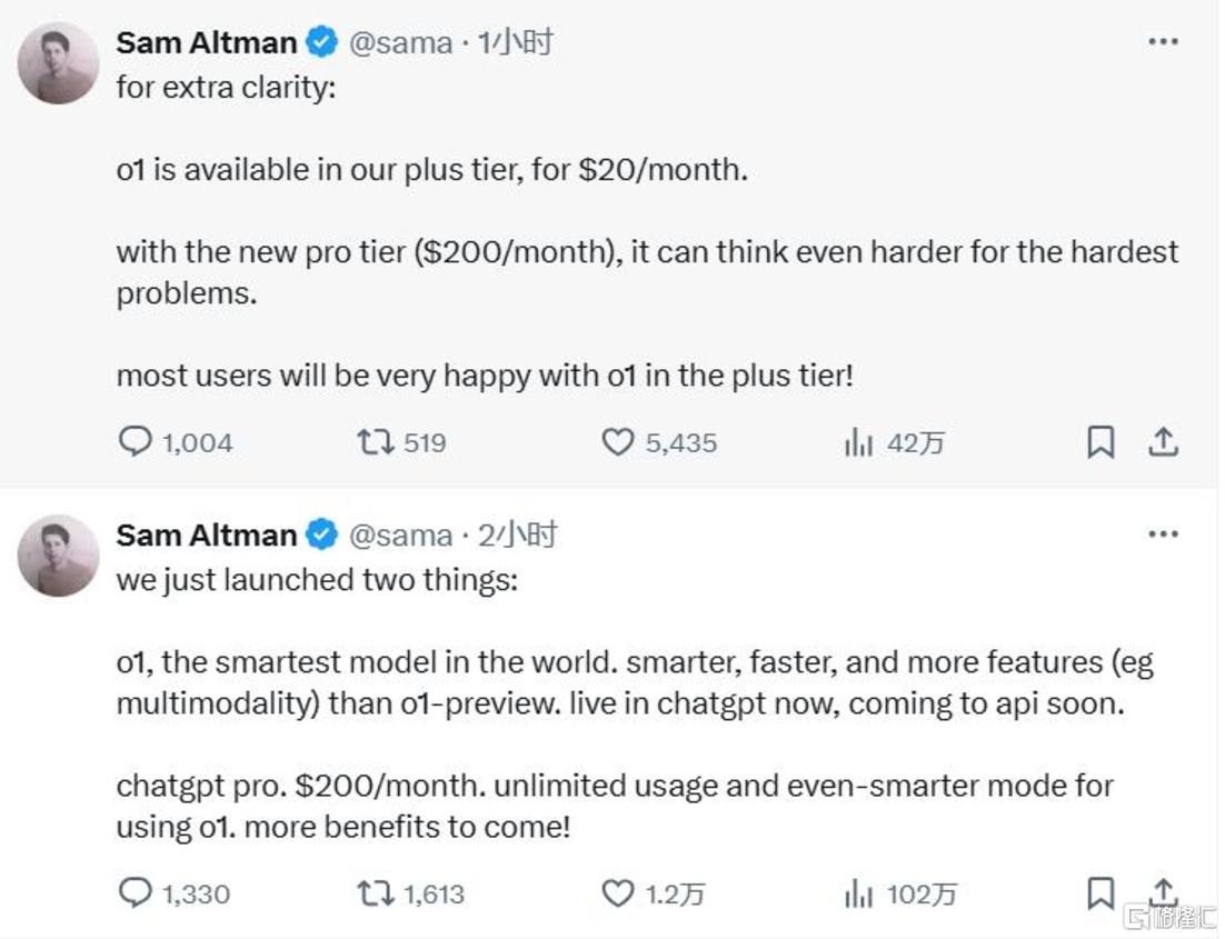 OpenAI王炸第一弹!上线o1大模型,推出新订阅套餐ChatGPT Pro,每月200美元