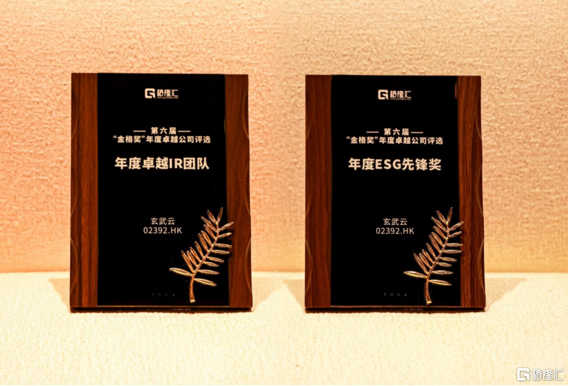 玄武云（02392.HK）：积极践行可持续发展 荣获“金格奖·年度ESG先锋”等两项大奖