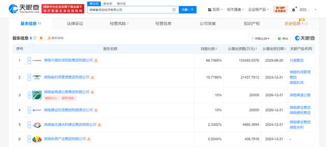 湖南省低空经济公司登记成立 注册资本为20亿元
