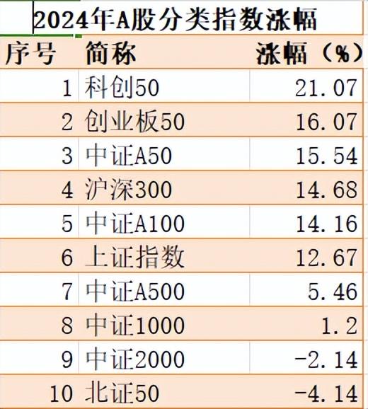 2024年基金业绩TOP10:A股股基领跑,科创基金占据C位