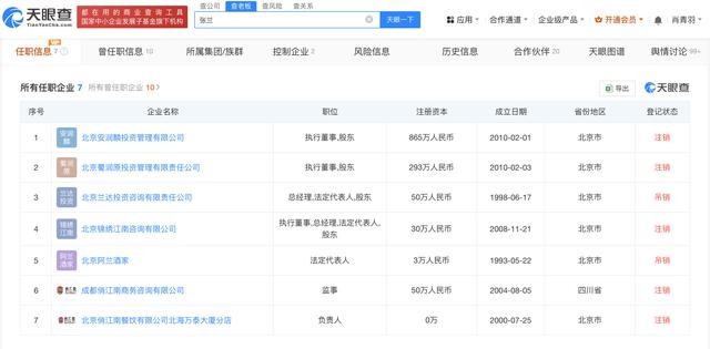 张兰账号利用逝者恶意炒作营销 名下公司均已吊注销