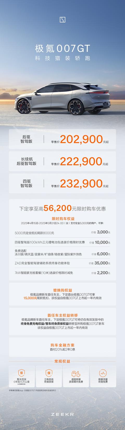 极氪007GT上市20.29万元起,开启“全球豪华科技品牌”2.0时代