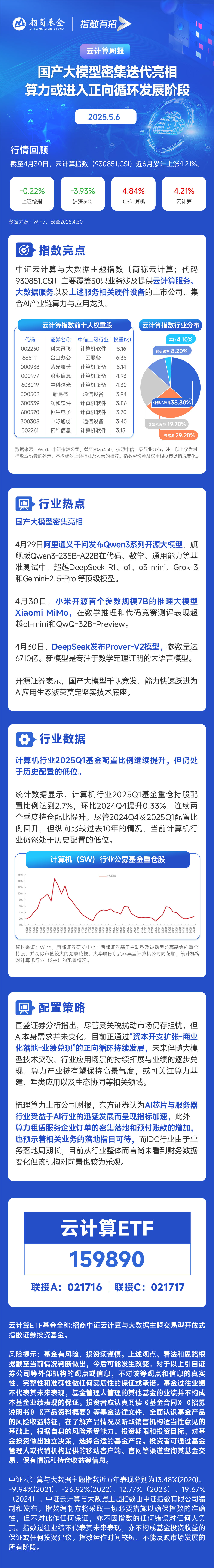 国产大模型密集迭代亮相，算力或进入正向循环发展阶段