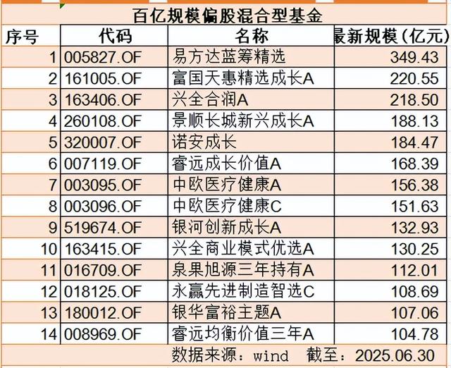 百亿规模偏股型基金:仅剩14只,今年最大涨幅59.99%