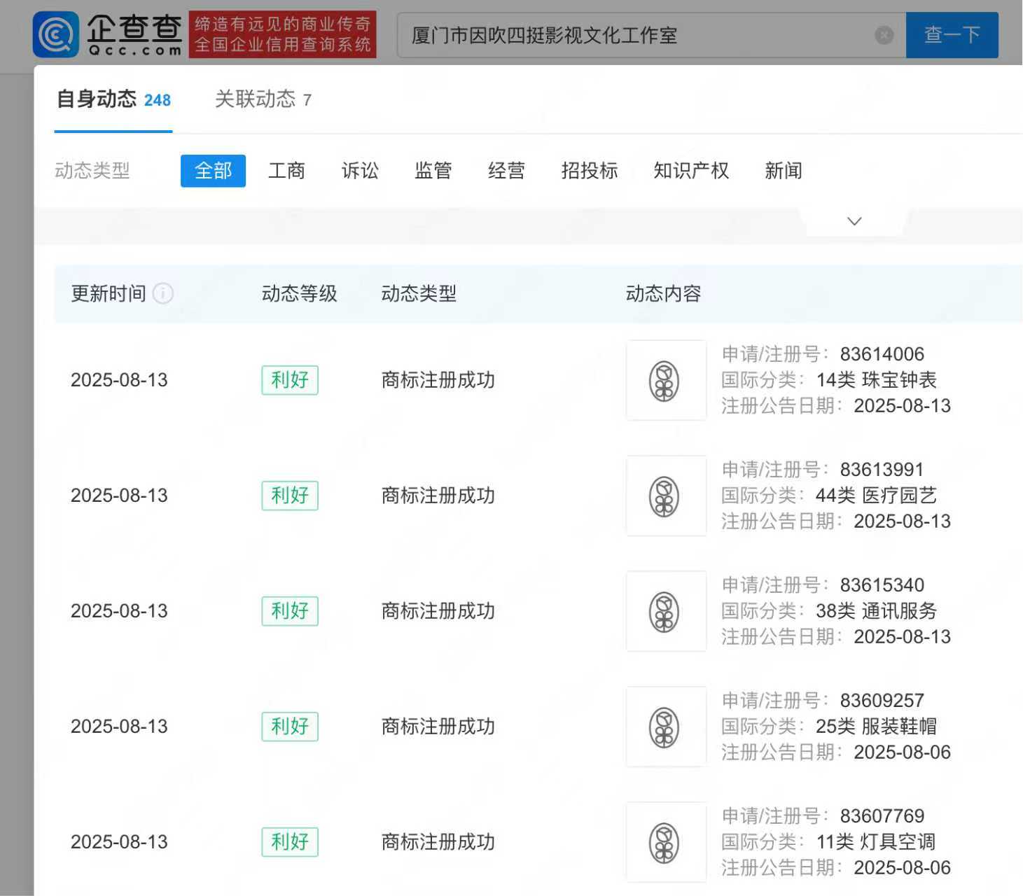 赵露思小小的守护公益基金商标注册成功