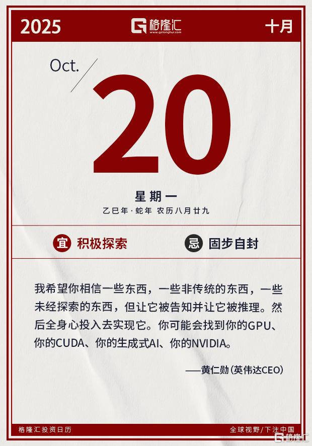 格隆汇10.20盘前要点—港A美股你需要关注的大事都在这