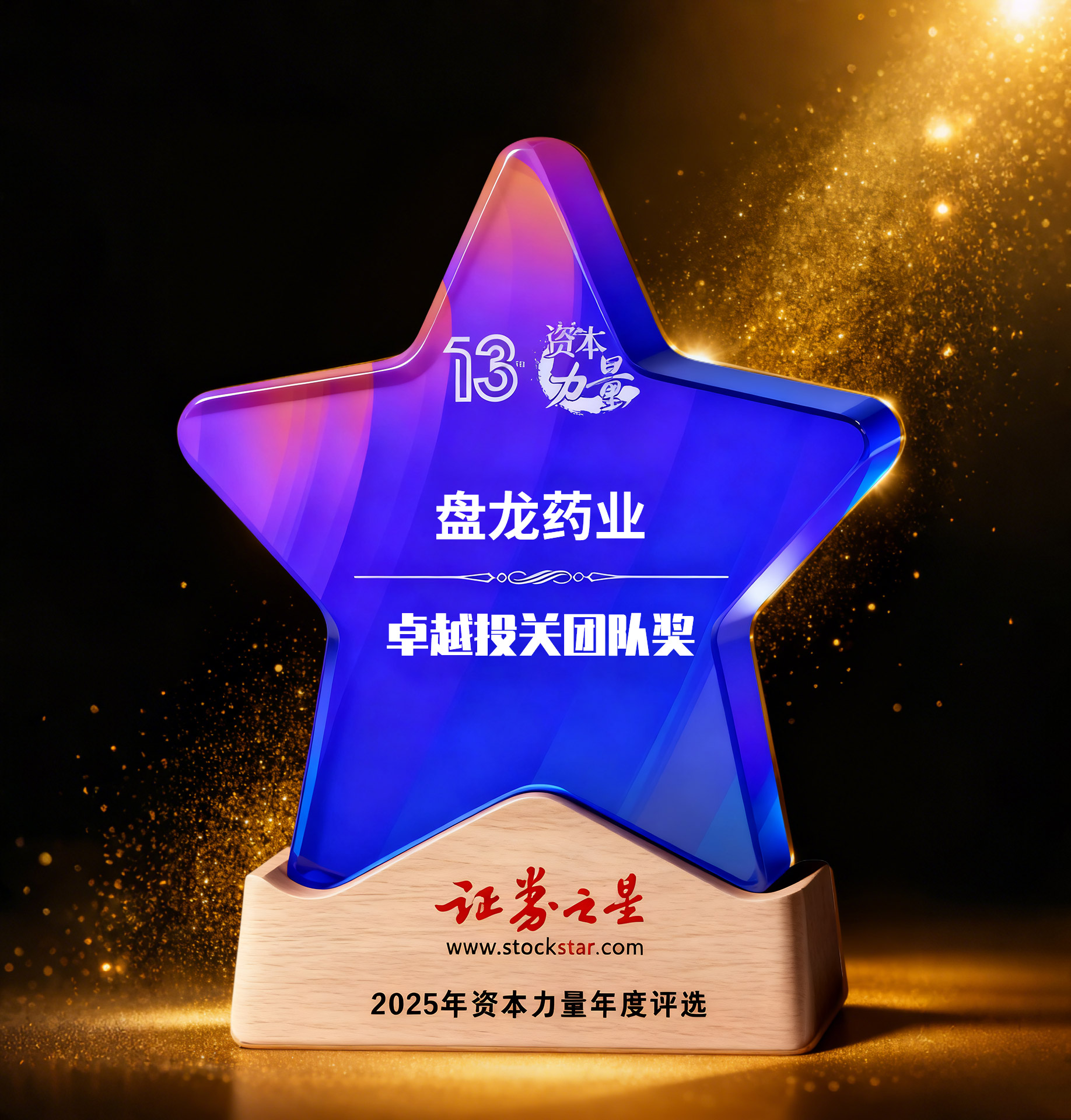 盘龙药业荣获证券之星资本力量卓越投关团队奖