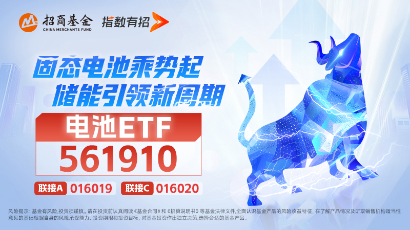 储能需求爆发+固态技术突破，电池新周期？电池ETF（561910）年内份额增幅同类第一