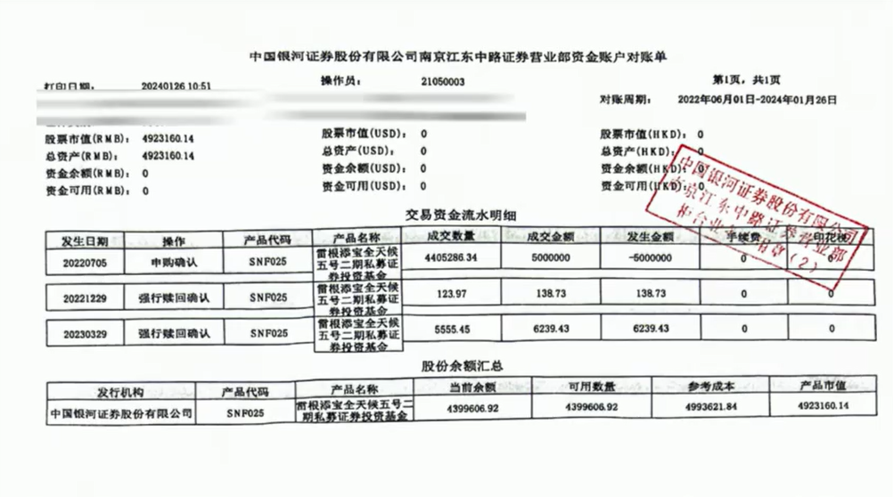 银河证券代销翻车！62岁老人投500万踩雷“百亿”私募