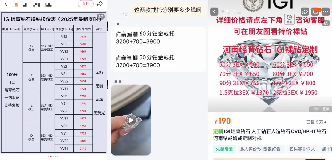 “河南人把钻石价格打下来了”,一克拉低至千元,戒托可能贵过钻石