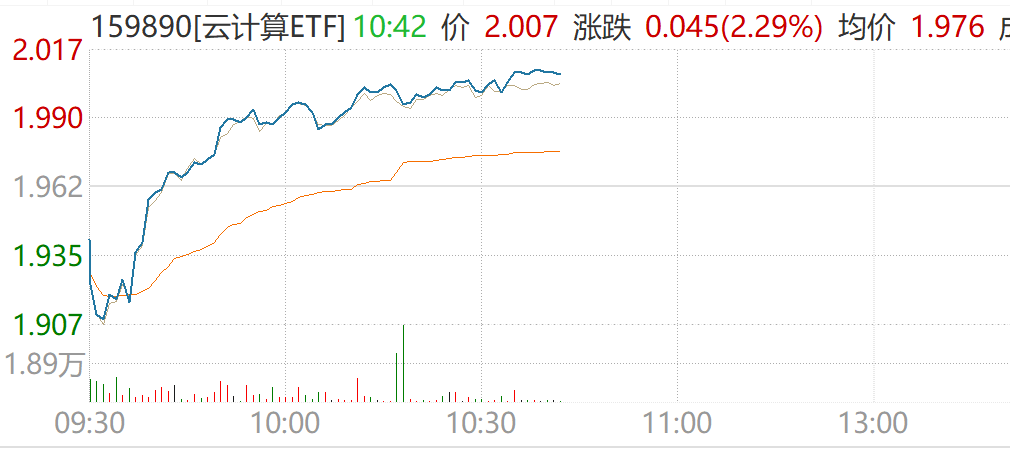 国内外龙头齐发利好！科大讯飞净利大增，Meta资本支出翻倍，云计算ETF（159890）盘中涨超2%！