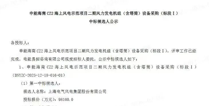 电气风电开年连中三元，再揽576MW海风订单
