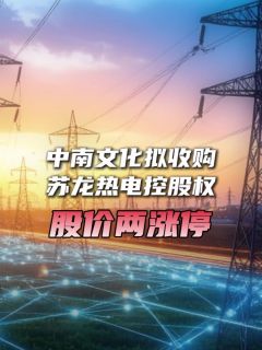 中南文化拟收购苏龙热电控股权，股价两涨停