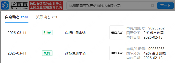 阿里云注册HiClaw商标