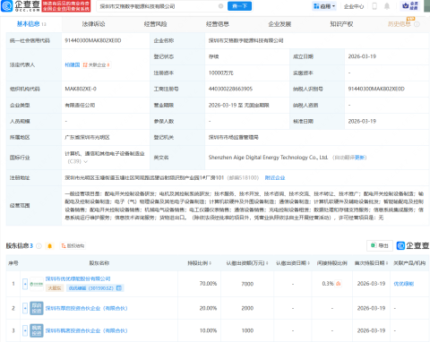 优优绿能等成立数字能源科技公司