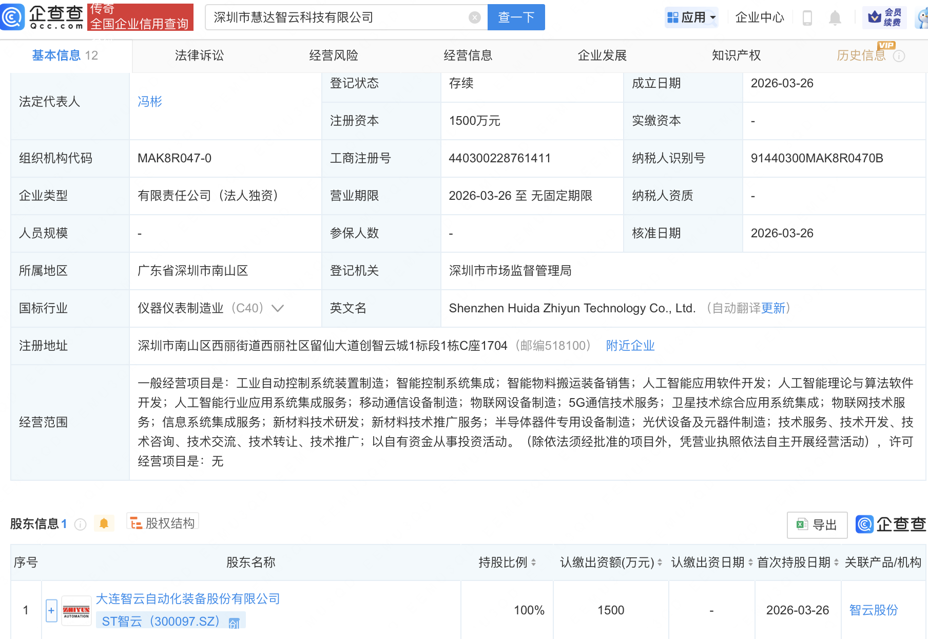 ST智云成立科技新公司，含AI及卫星相关业务