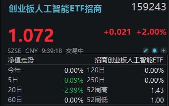 工信部首提“算力银行”！159243盘初大涨2%！光库科技、天孚通信领涨