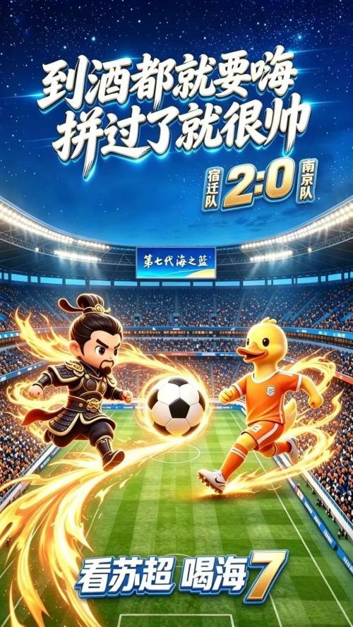 霸王举杯，蓝海燃情——何润东空降宿迁，海7引爆“苏超”之夜