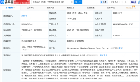 运达股份、中国铁建等成立生物质能源公司