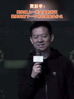 贾跃亭：要突破上一代企业的封锁，就要判断下一个时代到底是什么