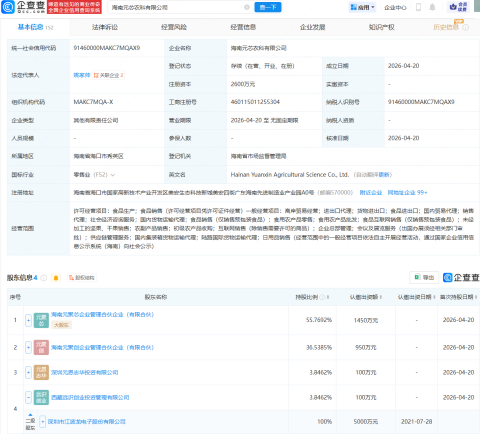 江波龙等在海南成立新公司，含离岸贸易经营业务