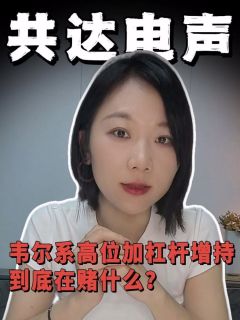 共达电声：韦尔系高位加杠杆增持，到底在赌什么？