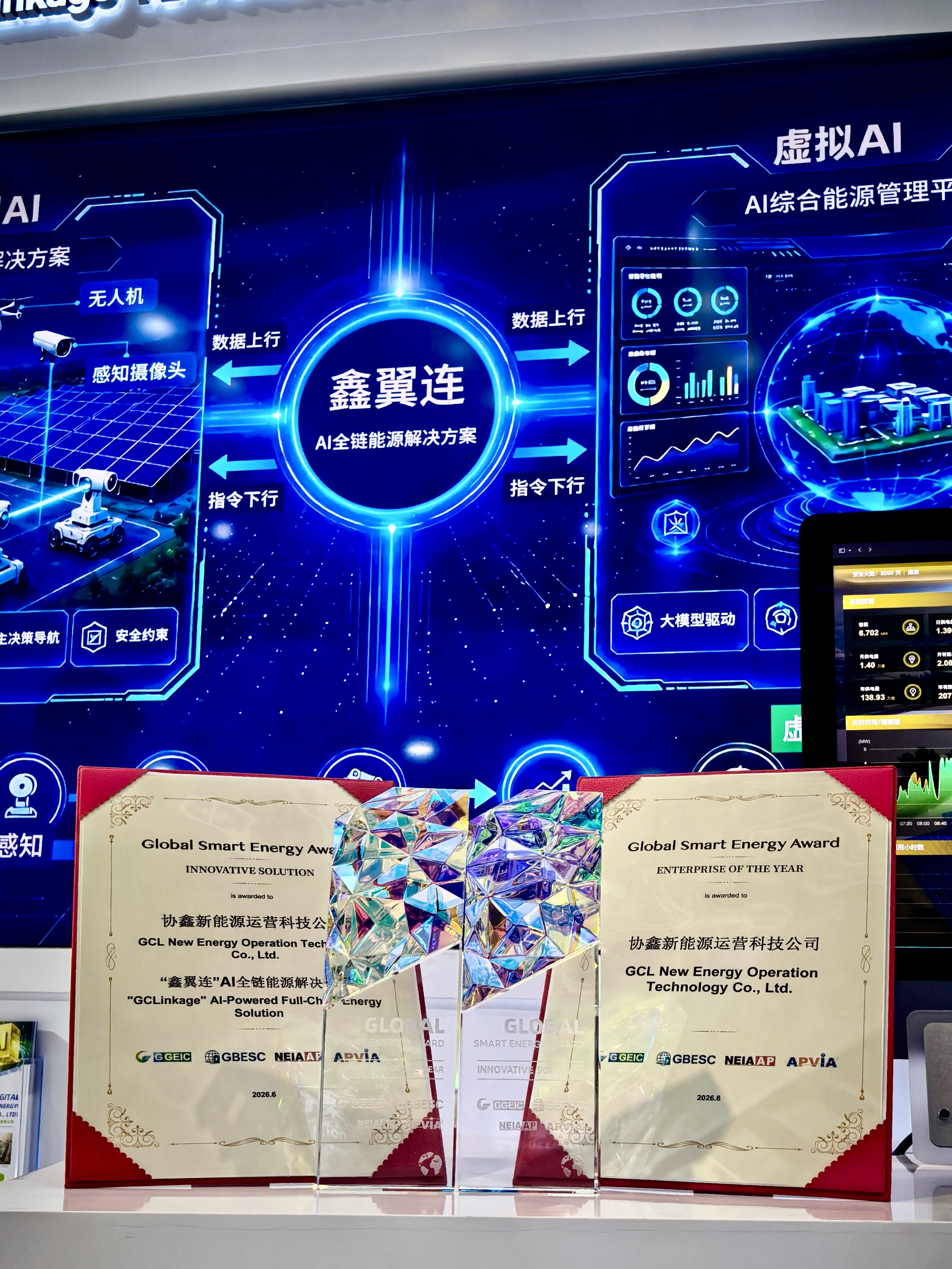 协鑫新能源运营科技公司荣膺全球智慧能源领军企业及创新解决方案双项大奖