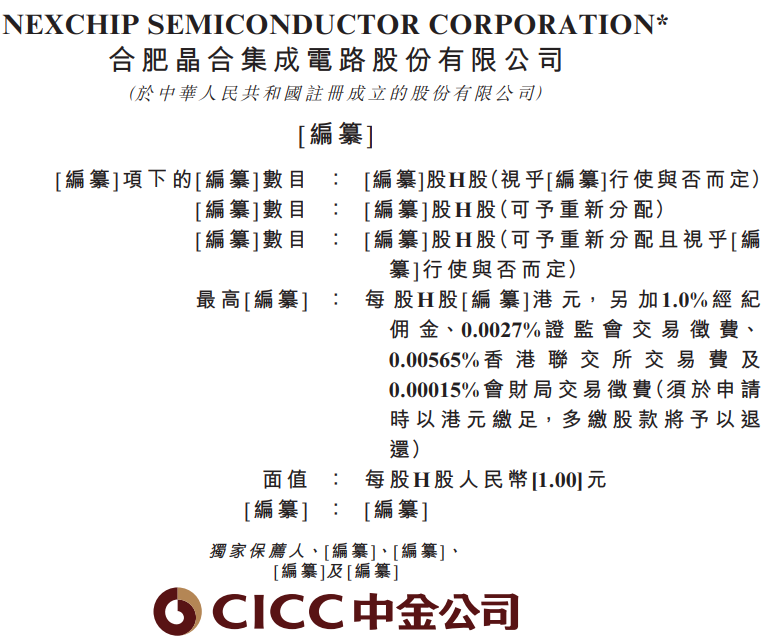 晶合集成(688249.SH)，通过港交所上市聆讯
