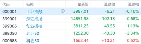 A股收评:创业板指跌逾1%,小金属股逆市爆发