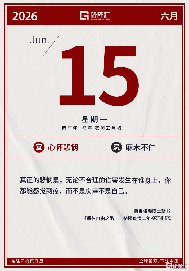 音频︱格隆汇6.15盘前要点—港A美股你需要关注的大事都在这