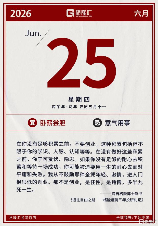 音频︱格隆汇6.25盘前要点—港A美股你需要关注的大事都在这