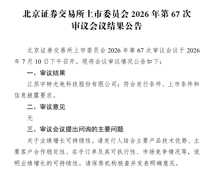宇特光电北交所过会：光连接"小巨人"闯关成功，AI算力赛道再添劲旅