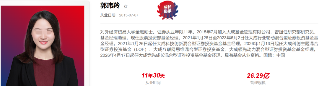 39亿重仓却亏麻了！大成美女基金经理，拿基民钱当接盘侠？