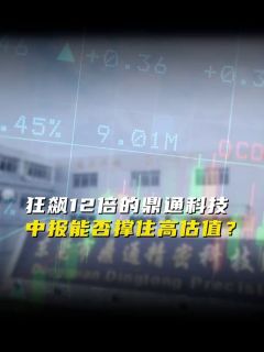 狂飙12倍的鼎通科技,中报能否撑住高估值?