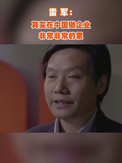 雷军：其实在中国做企业，非常非常的累