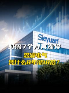 时隔7个月再涨停，思源电气凭什么8年涨18倍？