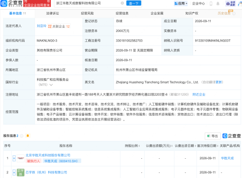 华胜天成等成立数智科技公司,含AI业务