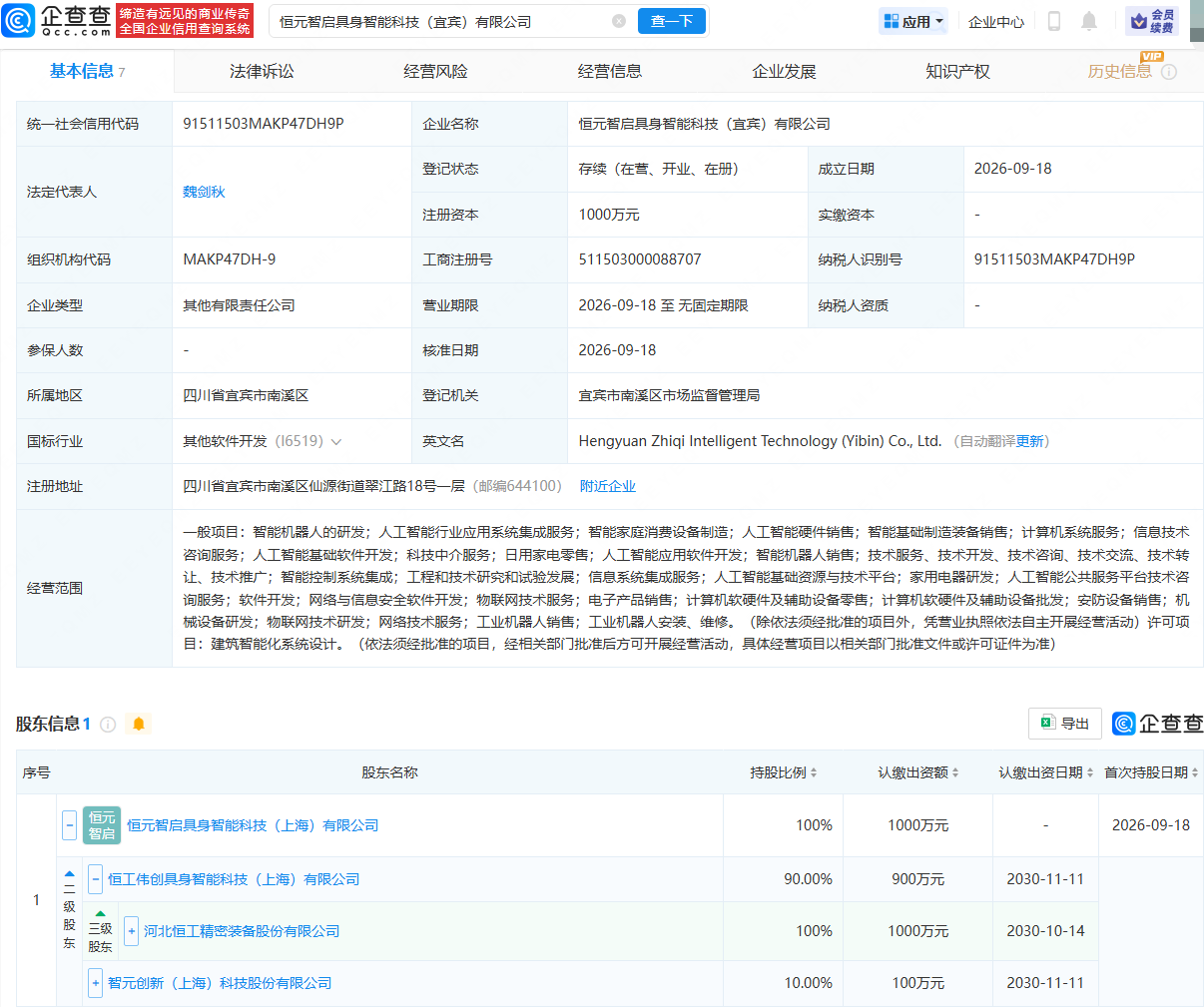 恒工精密、智元机器人成立具身智能科技公司