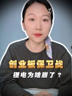 创业板保卫战,锂电为啥崩了?