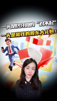 一头是挤牙膏的“对不起”，一头是撒钱的股东大礼包！